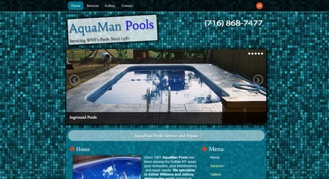 AquaMan Pools Responsive Website Design